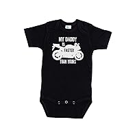 Motorcyle Onesie/My Daddy Is Faster Than Yours/Baby Racing Outfit/Super Soft Bodysuit/Sublimated Design