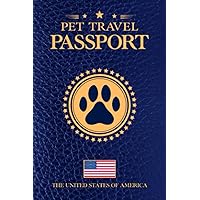Pet Passport US & Medical Record, for Pet Health and Travel Size 4x6