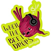 Beet Drops Sticker - 4 Inch Water Proof Vinyl - Hip Hop Music Beats, Vinyl Stickers, Laptop Decal, Cute Sticker, Small Gift Idea, Water Bottle, Car Skateboard Stickers, Funny Pun Sticker, Fun Puns