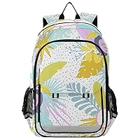 ALAZA Tropical Coconut Palm Trees Fruits Pineapples Summer Tropical Jungle Leaves Palm Parrot Casual Backpack Travel Daypack Bookbag