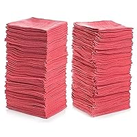 Simpli-Magic 78966-100PK Shop Towels 14”x12”, Red, 100 Pack