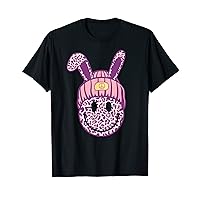 Smile Face Bunny Leopard Print Easter Peace Sign Pop Art T-Shirt