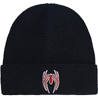 Concept One Marvel Spider-Man Beanie Hat, Game Logo Winter Knit Cap with Cuff