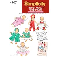 Simplicity 4707 Vintage Baby Doll Clothing Sewing Patterns for Girls by Teri, A (S-L)