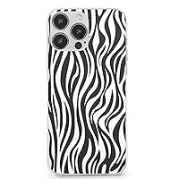 Zebra Skin Pattern Full Covered Soft Cover TPU Phone Protective Case Compatible with iPhone 13 Series