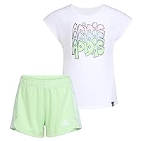 adidas Girls Graphic Tee & Gym Shorts T-shirt Set
