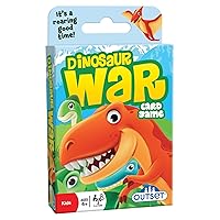 Outset Media Dinosaur War Card Game - The Classic Card Game War Now in Jurassic Splendor for 2 Players Ages 4 and up