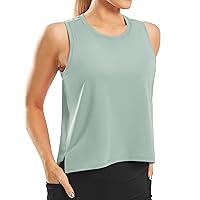Ice Silk Crop Workout Tank Tops for Women Cool-Dry Sleeveless Loose Fit Yoga Shirts Running Gym Athletic Tops for Women