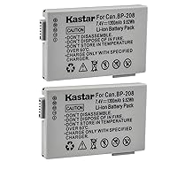  Kastar BP-208 Battery (4-Pack) and Charger Kit for Canon  DC10/19 DC20 DC21 DC22 DC40 DC50 DC51 DC95 DC100 DC200/201/210/211  DC220/230 Elura 100 FVM300 IXY DVS1 MVX1Si/430/450/460 Optura S1 VIXIA HR10  