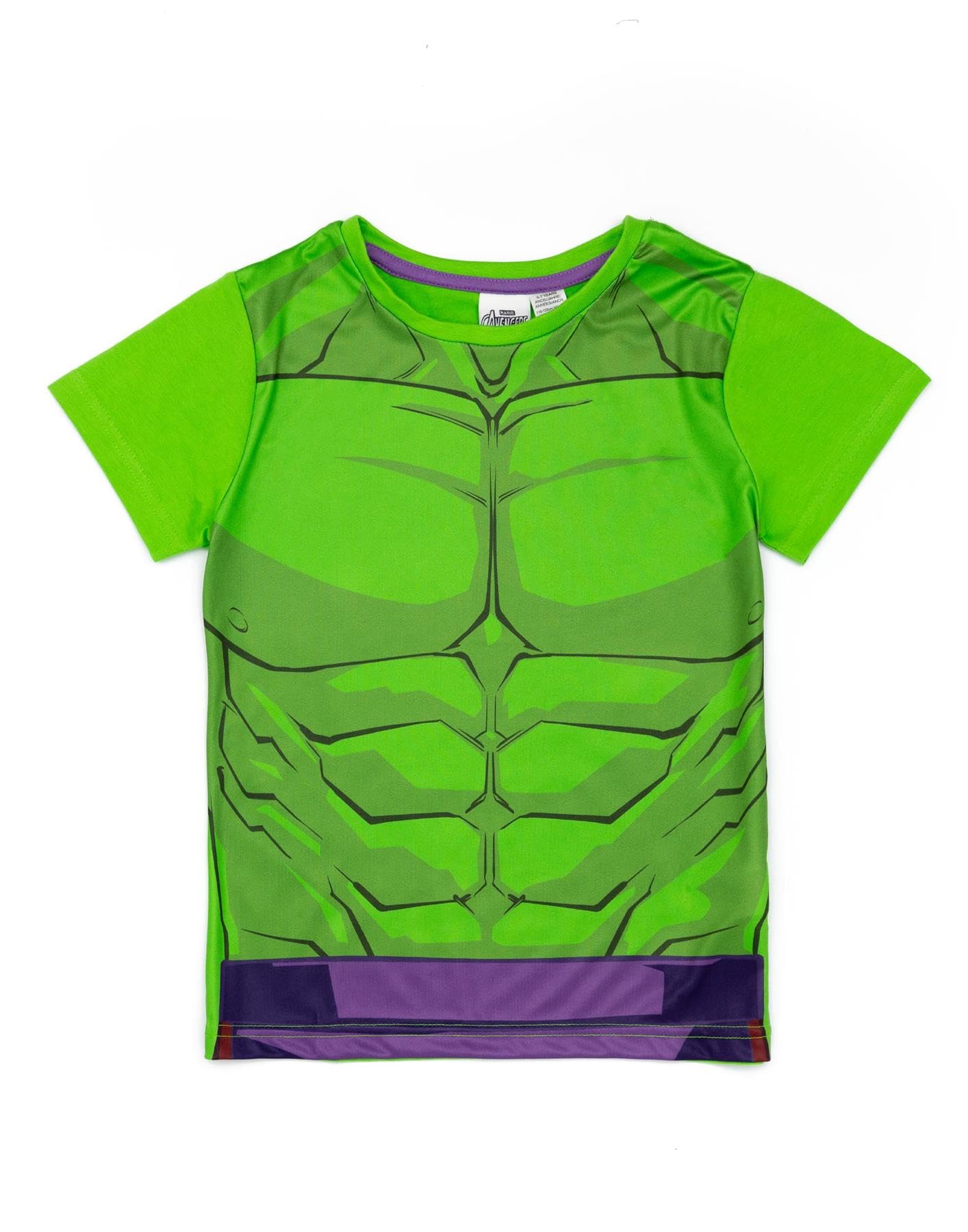 Marvel Hulk Boys Pyjama Set | Kids Green & Purple T-Shirt & Shorts PJs Loungewear | Superhero Suit Pajama Nightwear Gift Set