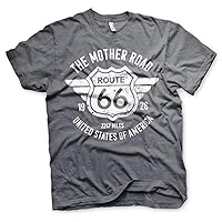 Route 66 Officially Licensed The Mother Road Mens T-Shirt (Dark-Heather)