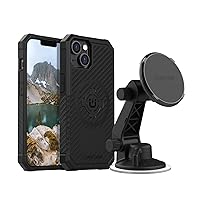 Rokform - iPhone 14 Rugged Case + Magnetic Windshield Suction Phone Mount