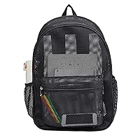 COVAX Heavy Duty Mesh Backpack, See Through College Backpack with Padded Shoulder Straps for Swimming, Outdoor Sports
