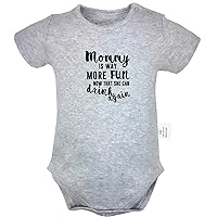 Mommy Is Way More Fun Now That She Can Drink Again Funny Rompers Newborn Baby Bodysuits Infant Jumpsuits Kids Clothes