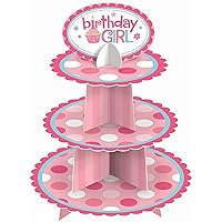 First Birthday Cupcake Stand - Girl Party Supplies