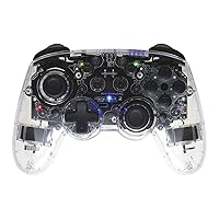 C.A.T. 9 Bluetooth 5.0 Wireless USB-C Wired Game Controller Clear 8-Color RGB Illumination Dual Vibration 6-Axis Motion Sensor - PC/iPhone/Android/Switch