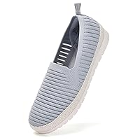 Women Casual Slip on Walking Shoes Comfortable Knitted Hands Free Slip ins Sneakers with Arch Support Fashion Work Nurse Tennis Shoes
