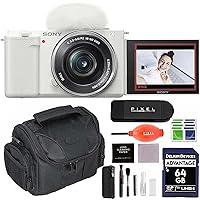 Sony Alpha ZVE10 Mirrorless Vlogger Camera with 16-50mm Lens Kit - White