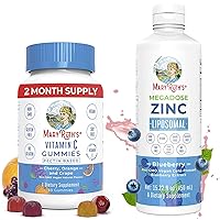Vegan Vitamin C Gummies & Liquid Zinc Liposomal Bundle by MaryRuth's | Great Tasting Plant-Based Formula Supports Immune Function & Overall Health for Adults & Kids | Immune Support Liposomal
