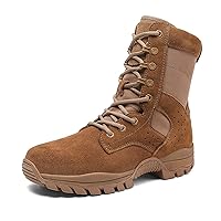 Men'S Tactical Boots,Mens Military Boots,Durable Suede Leather Military Work Boots Desert Boots,for Hiking, Hunting, Working, Walking, Climbing