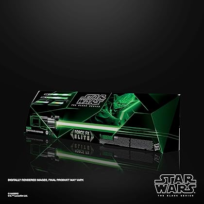 Star Wars The Black Series Yoda Force FX Elite Electronic Lightsaber with Advanced LED and Sound Effects, Ages 14 and Up