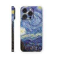 MightySkins Carbon Fiber Skin Compatible with Apple iPhone 15 Pro Full Wrap - Starry Night | Protective, Durable Textured Carbon Fiber Finish | Easy to Apply & Change Styles | Made in The USA