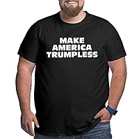 Keep America Trumpless Big Size Men's T-Shirt Men Soft Shirts Short-Sleeved Sleeve T-Shirt