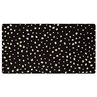 Gold Polka Dot Pattern Background Kitchen Rugs and Mats, Anti-Fatigue Cushioned Kitchen Floor Mat, Indoor Door Standing Mat Pads for Sink, Non-Slip, 15.7
