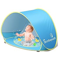 Baby Beach Tent, Baby Pool Tent, UV Protection Infant Sun Shelters Beach Shade Tent, Pop Up Baby Tent for Beach