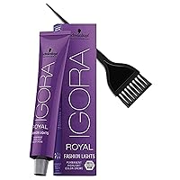 IGORA Royal FASHION LIGHTS Permanent HIGHLIGHT Hair Color Creme (with Sleek Tint Applicator Brush) Haircolor Cream (L-89)