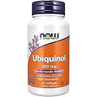 Supplements, Ubiquinol 100 mg, High Bioavailability (the Active Form of CoQ10), 60 Softgels