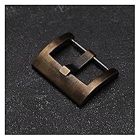 Qqiao Store Bronze Buckle, 18 20 22 24 26MM Suitable Leather Strap Buckle, Bronze Watch Accessories (Band Color : Retro B Style, Band Width : 18mm)