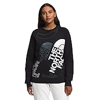 THE NORTH FACE Women's Graphic Injection Crew, TNF Black/TNF Black, X-Large