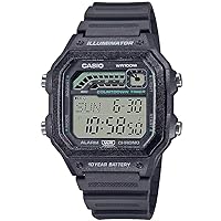 Casio Illuminator 10-Year Battery Countdown Timer Alarm Chronograph Men's Digital Watch WS1600H-8AV