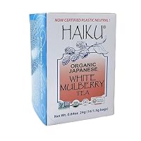Haiku Organic Japanese White Mulberry Tea, Non-GMO, Kosher, Caffeine-Free Herbal Tea,1 box (16 Teabags)