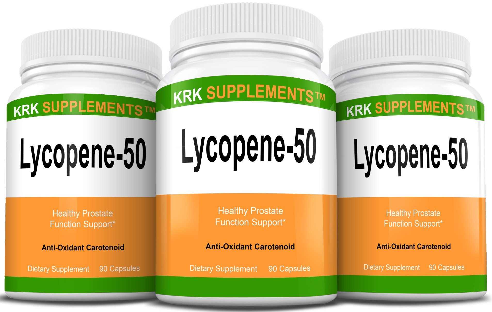 3 Bottles Lycopene 50mg 270 Total Capsules KRK Supplements