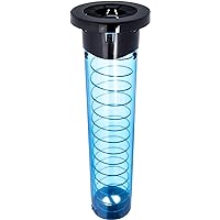 San Jamar Sentry In-Counter Cup Dispenser 8-44 Oz Cups with Adjustable Lever for Restaurants, Dining Halls, and Fast Food, Plastic, 23.5 Inch Tube, Blue