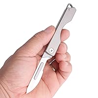 edcfans Titanium Scalpel Folding Pocket Knife