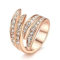 Angel's Wing Rose Gold Color Ring Health Jewelry womens engagement rings