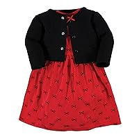 Hudson Baby Girls' One Size Quilted Cardigan and Dress