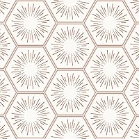 Tempaper Autumn Metallic Bronze Hello Sunshine Removable Peel and Stick Wallpaper, 20.5 in X 16.5 ft, Made in The USA