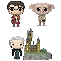 Funko POP! Movies: Harry Potter The Chamber of Secrets 20th Anniv Set - 3 Set: Harry Potter with Potion Bottle, Dobby with Diary & Minerva McGonagall (Deluxe)