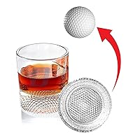 Golf Gifts for Men Dad, Golf Balls Whiskey Glasses Set, 2x Glasses with Golf Ball Unique Dad Birthday Gift Ideas from Daughter Son, Retirement Bar Stuff Gift Father Him Brother, Cool for Liquor Vodka