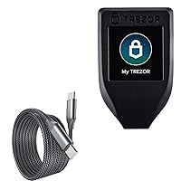BoxWave Cable Compatible with Trezor Model T - DirectSync PD Cable (10ft) - USB-C to USB-C (100W), Long 10 Foot PD Braided Nylon Alloy Cable for Trezor Model T - Jet Black