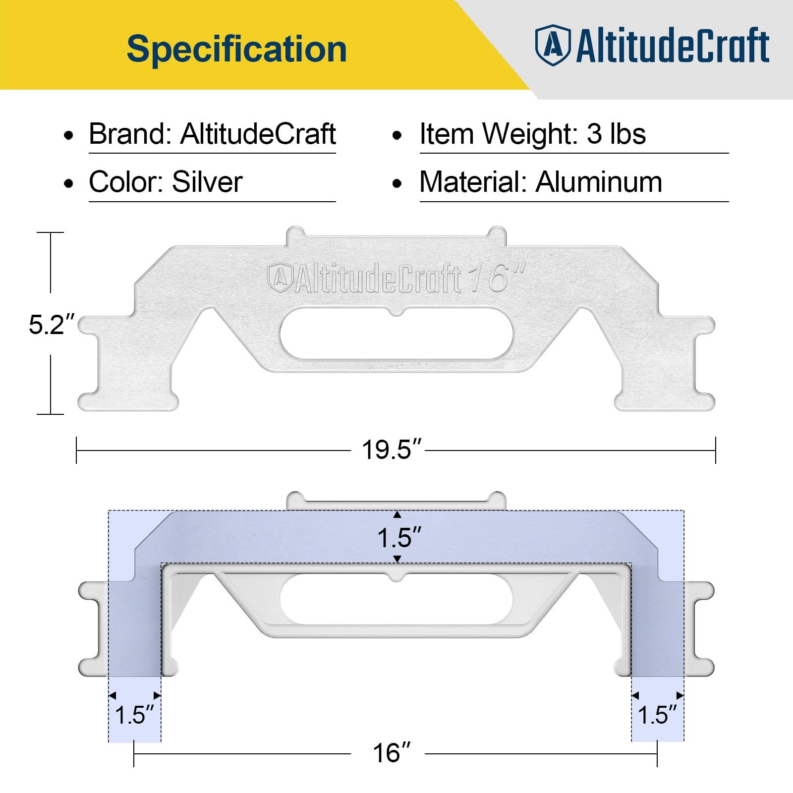 AltitudeCraft Framing Tools - 16'' Framing Stud Layout Tool, Stud Framing Jig for 16 Inch On-Center Precision Wall Stud Framing Measurement (1-Piece)