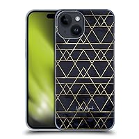 Head Case Designs Officially Licensed Nature Magick Navy Blue Art Deco Gold Geometric Gold Art Deco Hard Back Case Compatible with Apple iPhone 15