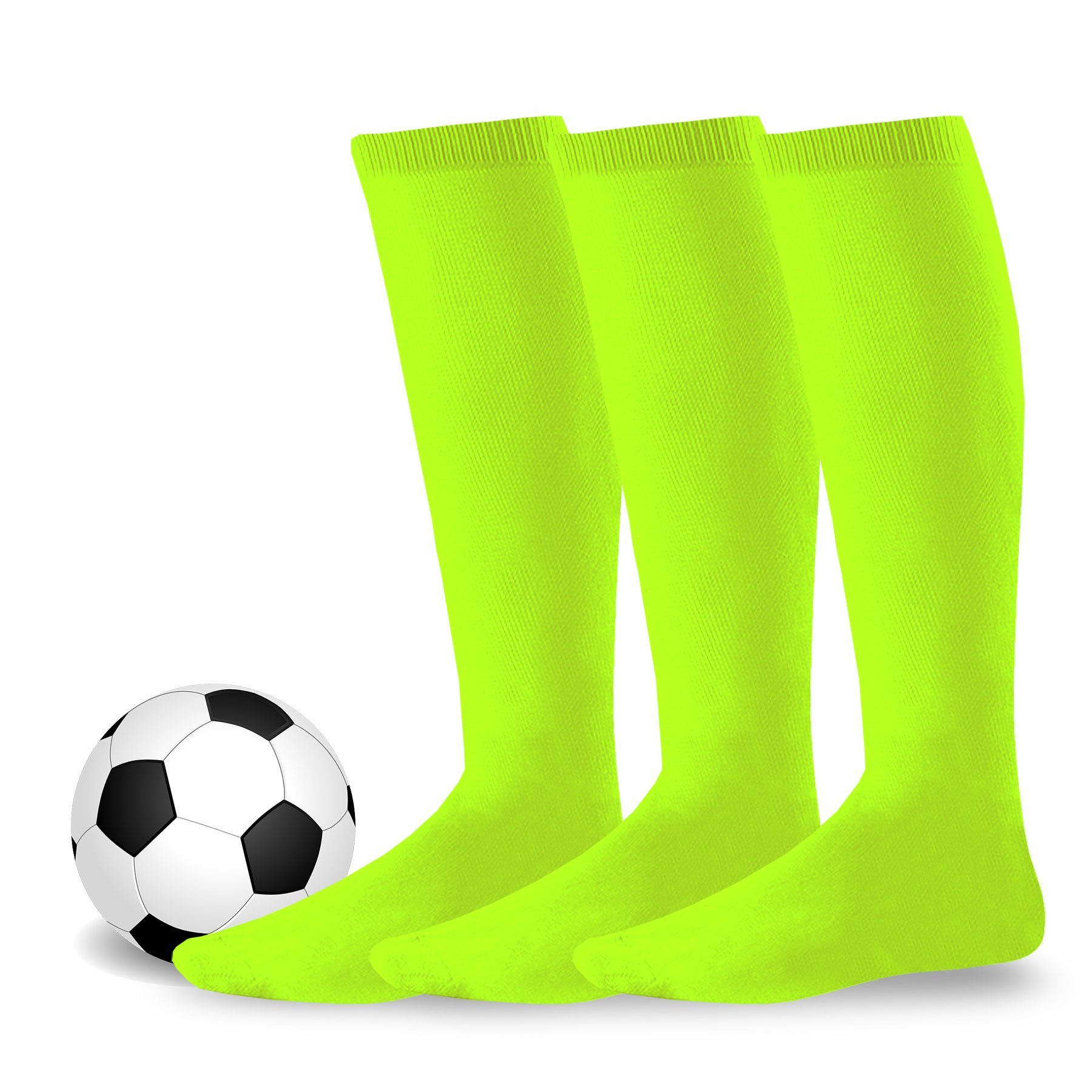 Soccer Socks Athletic Sports Socks Softball Baseball Cushioned Knee High Tube Socks Kids Teens Women Men Unisex