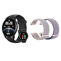 Parsonver PS01B Smart Watch with Bluetooth Call Bundle with PSWB1G 22mm Watch Band