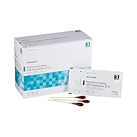 McKesson Povidone-Iodine Impregnated Swab Stick, Sterile - 4 in, 3 Sticks, 25 Packs, 75 Total