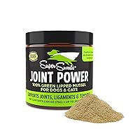 Joint Power 100% Green Lipped Mussels for Dogs & Cats - Dog Joint Supplement Powder Supports Joints, Tendons, Ligaments (2.64 oz)